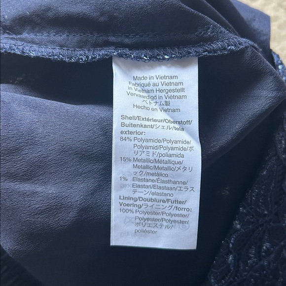 J. Crew Dark Blue Sparkle Lace Trousers - Picture 3 of 6